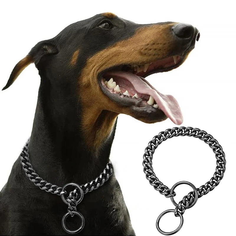 Stainless Steel Chain Collar for Dogs Training and Walking