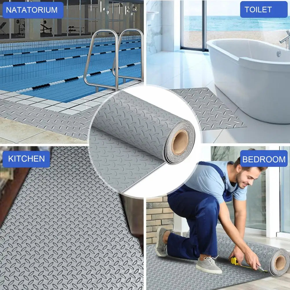 PVC Floor Mat Roll Non Slip Waterproof Easy Clean Bathroom
