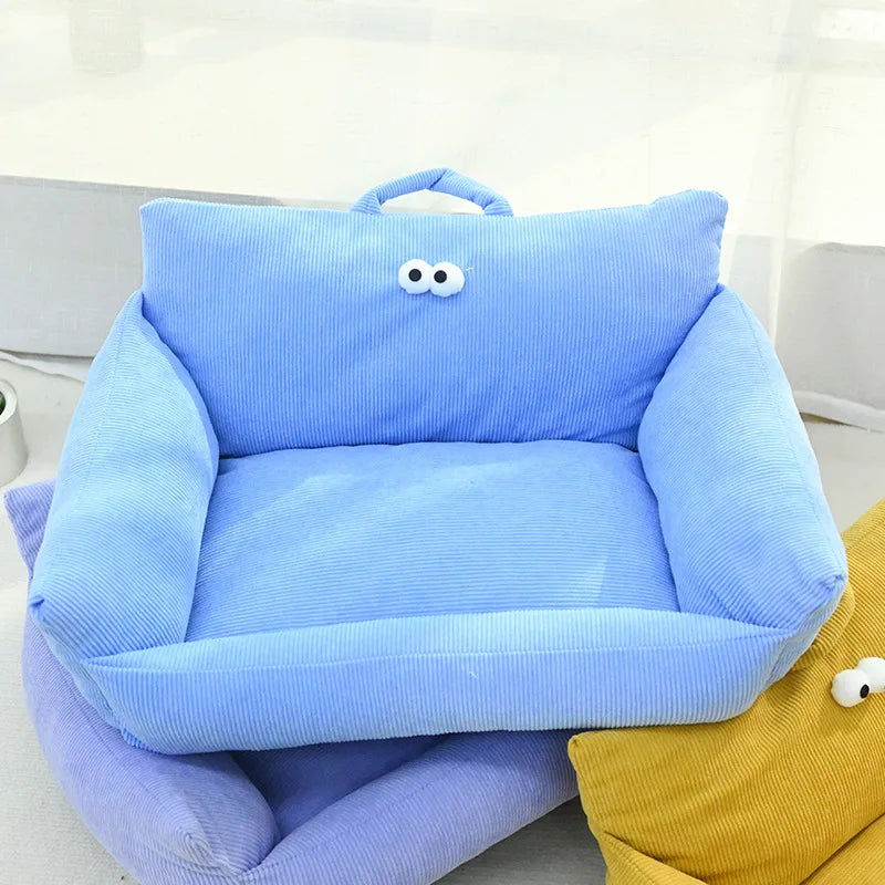 NONECN Puppy Winter Dog Bed Linen Sofa Kennel Nest