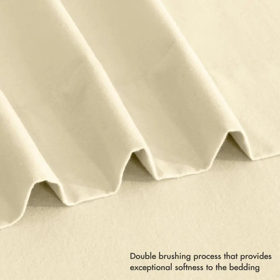 100 Cotton Flannel Sheets Queen Size 4 Piece Warm, Soft amp Breathable, Deep Pocket, Double Brushed Cozy All Season Bedding Set,