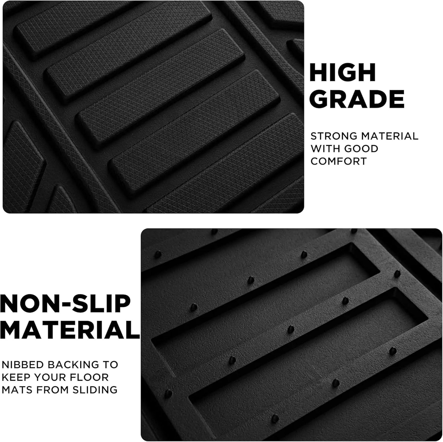 Heavy Duty Rubber Car Floor Mats With Anti Slip Backing